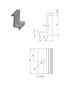 ENDKLEMME 32X50 SCHWARZ