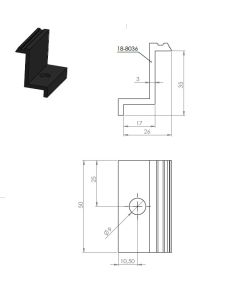 ENDKLEMME 35MM BREITE 50MM SCHWARZ