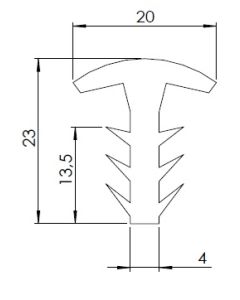 DIAGONALE SCHIENE L4800 (105X50X3)